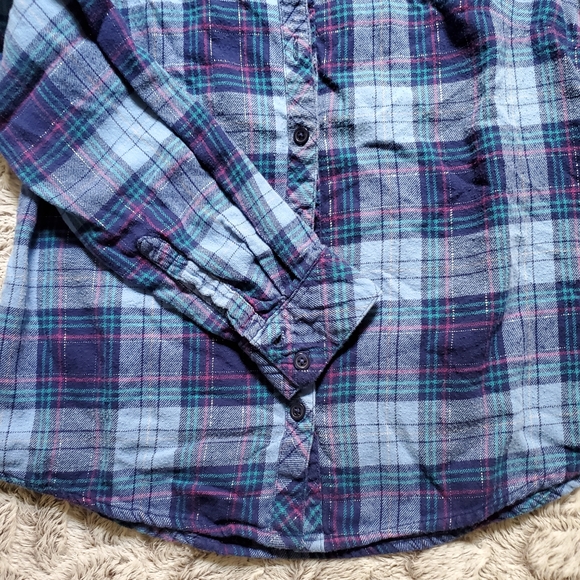 Route 66 Flannel with Sequins Size Medium - Picture 2 of 4